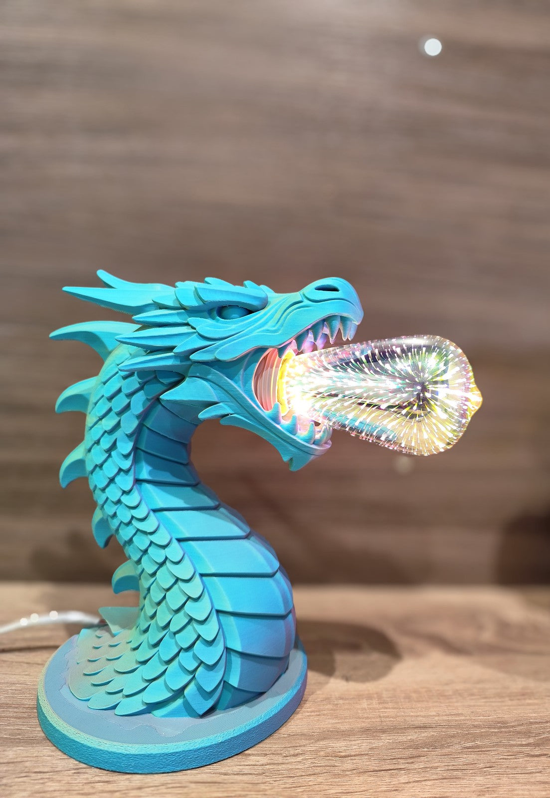 Dragon’s Breath Lamp & Statue – Fire Breathing Fantasy Dragon Light or Gothic De