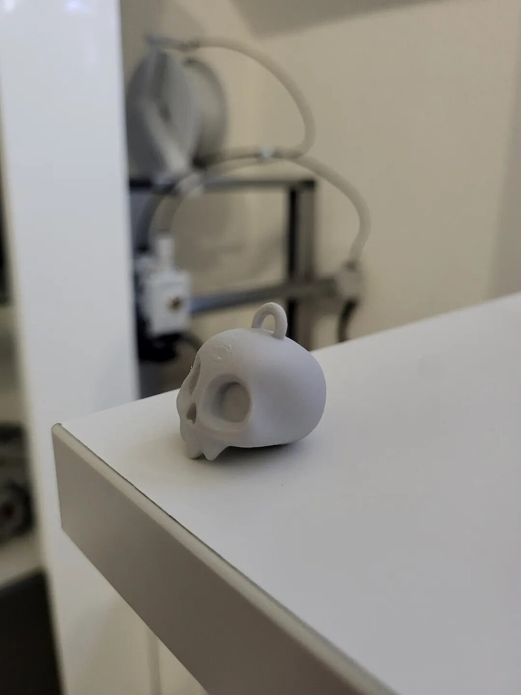 Skull Keychain Keyring - 3D Printed - Made In The UK