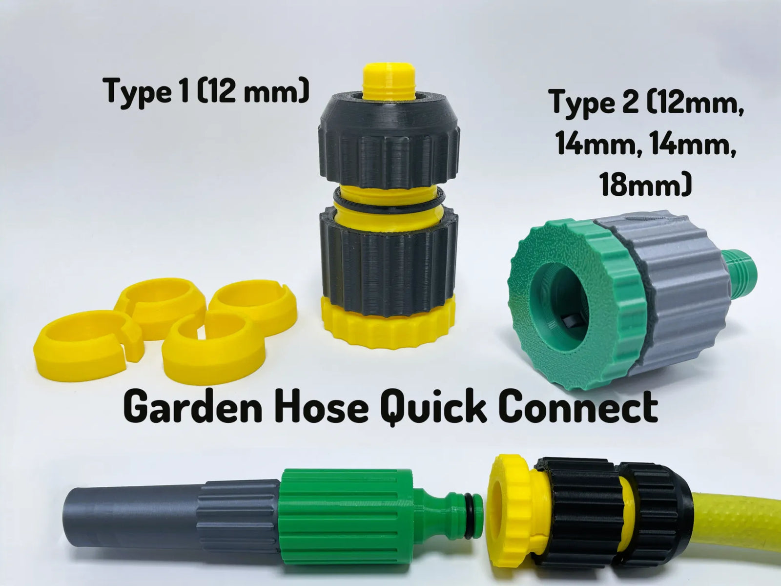Garden Hose Quick Connect - 3D Printed - Made In The UK - Fast Shipping