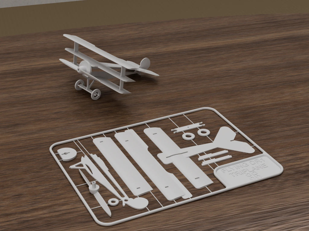 Flying WWI German Triplane Kit Card - Fokker DR1 Flying Kit