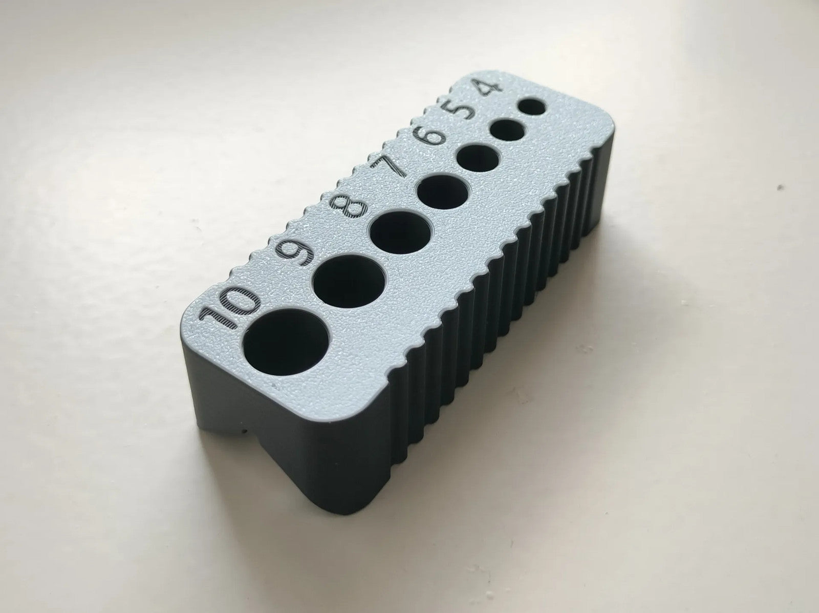 Drill Helper for accurate drilling with bit sizes ranging from 4 mm to 10 mm.