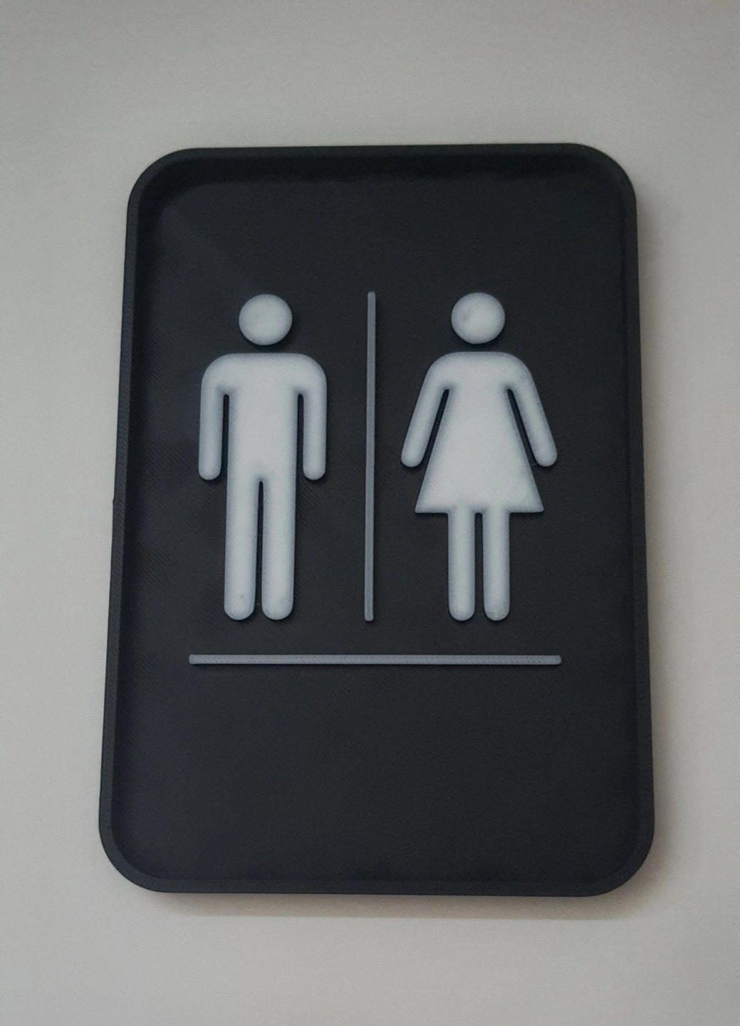 Toilet Door Sign Mens Womens -  3D Printed - Made In The UK - Customisable