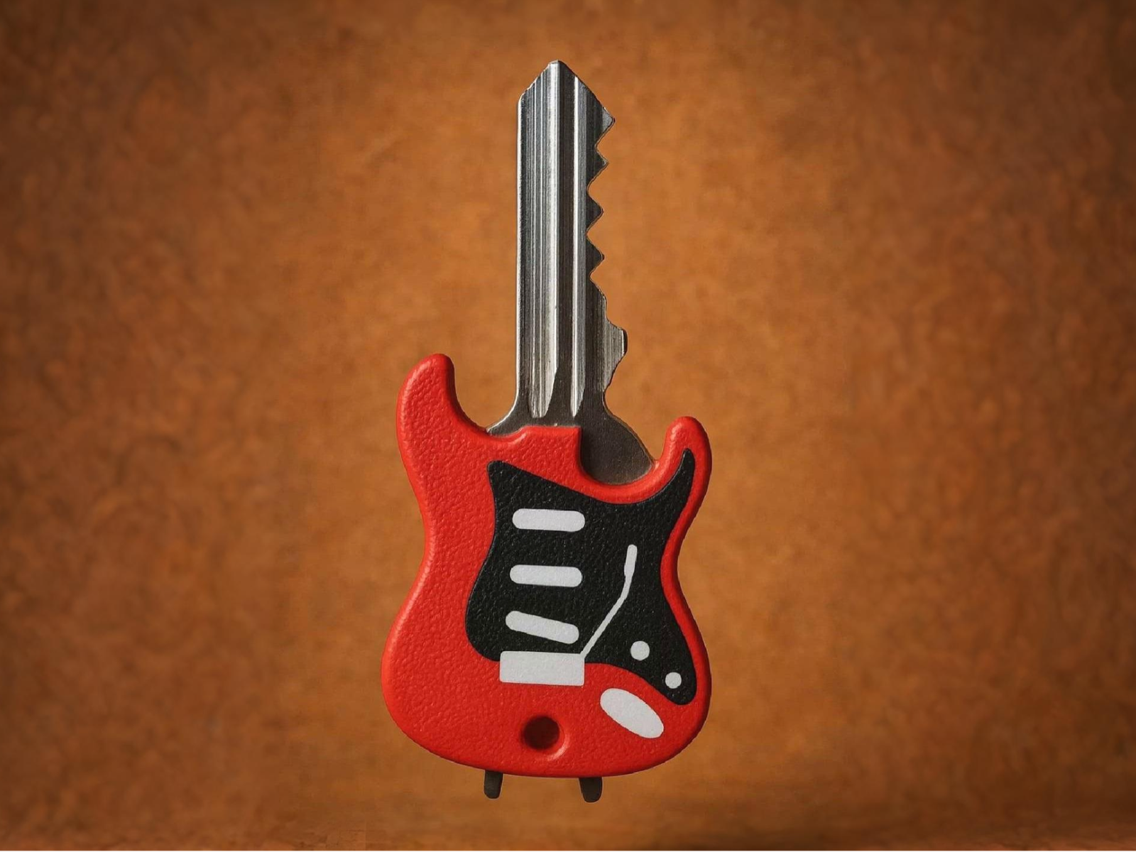 Electric Guitar Key Cover – 3D Printed Custom Keychain for Musicians & Fans