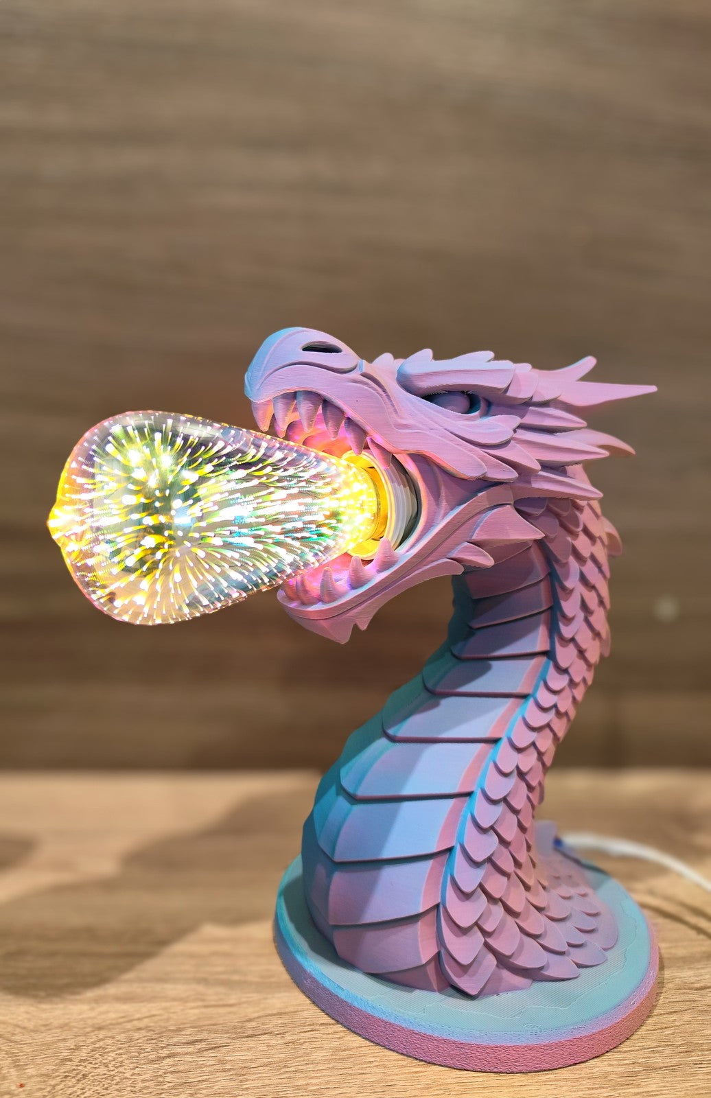 Dragon’s Breath Lamp & Statue – Fire Breathing Fantasy Dragon Light or Gothic De