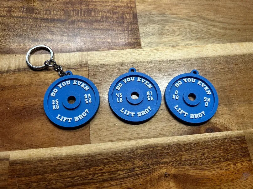 Gym Weight Plate Keychain – Perfect for Fitness Enthusiasts - 3D Printed