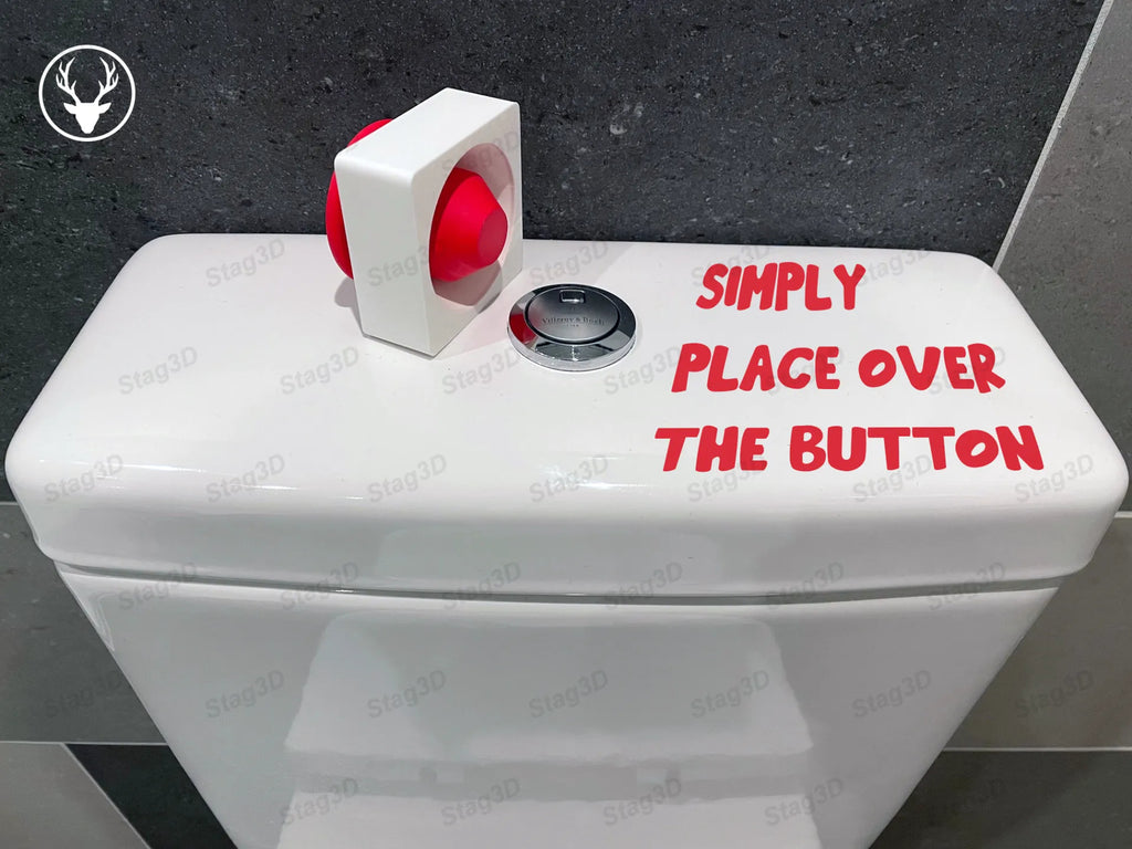 Fire Missile Toilet Button Cover - 3D Printed - Made In The UK