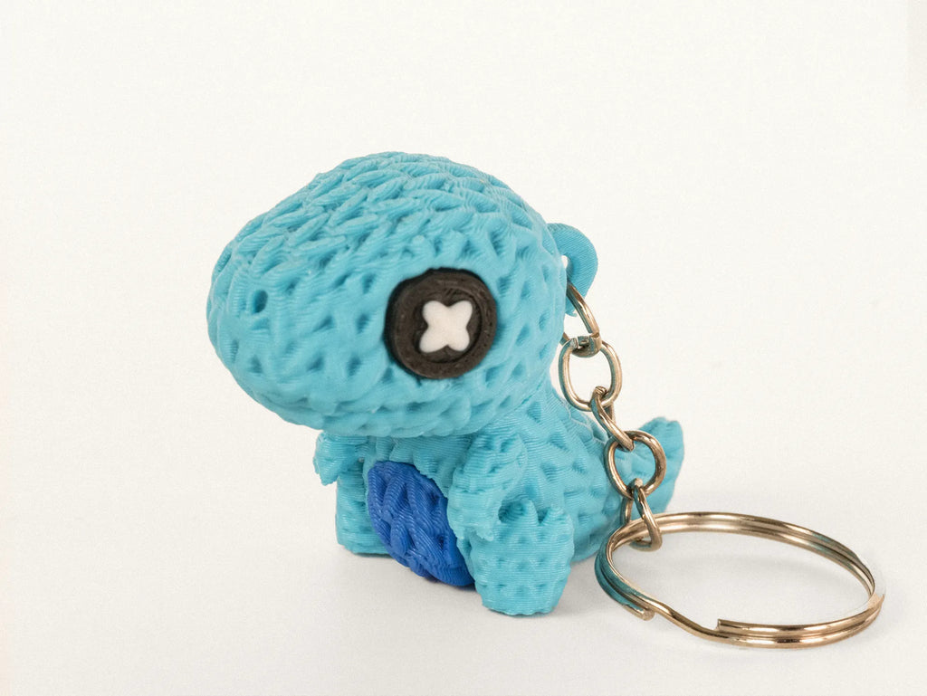 Mini Knitted T-Rex Keychain - 3D Printed In The UK