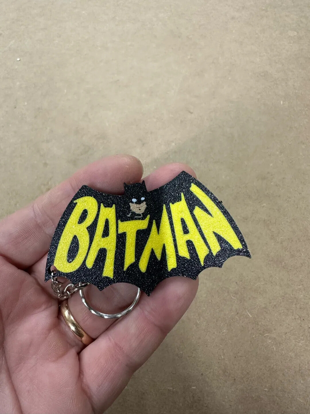 Batman Keychain Keyring - 3D Printed In The UK