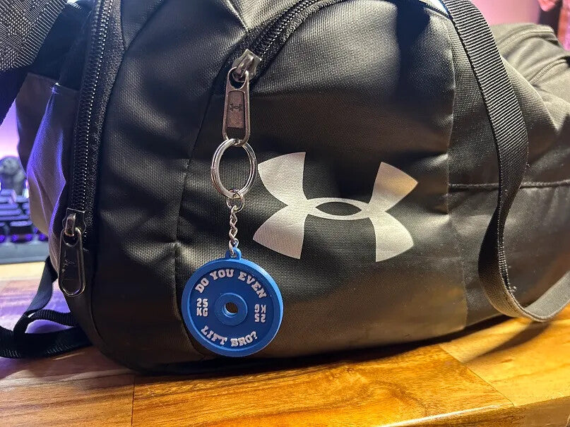 Gym Weight Plate Keychain – Perfect for Fitness Enthusiasts - 3D Printed