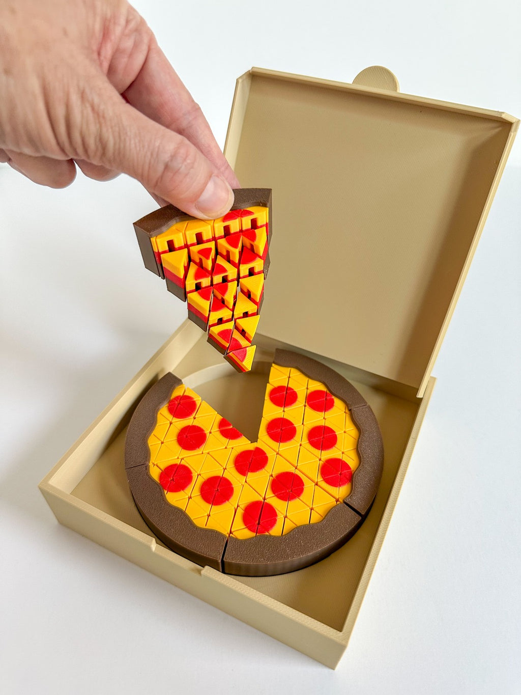 Mini Pixel Pizza Slice Fidgets Toy - With Pizza Box