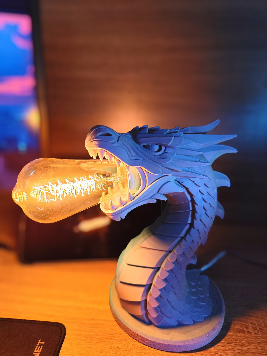 Dragon’s Breath Lamp & Statue – Fire Breathing Fantasy Dragon Light or Gothic De