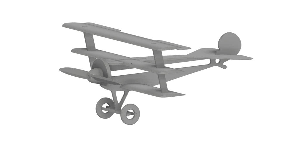 Flying WWI German Triplane Kit Card - Fokker DR1 Flying Kit