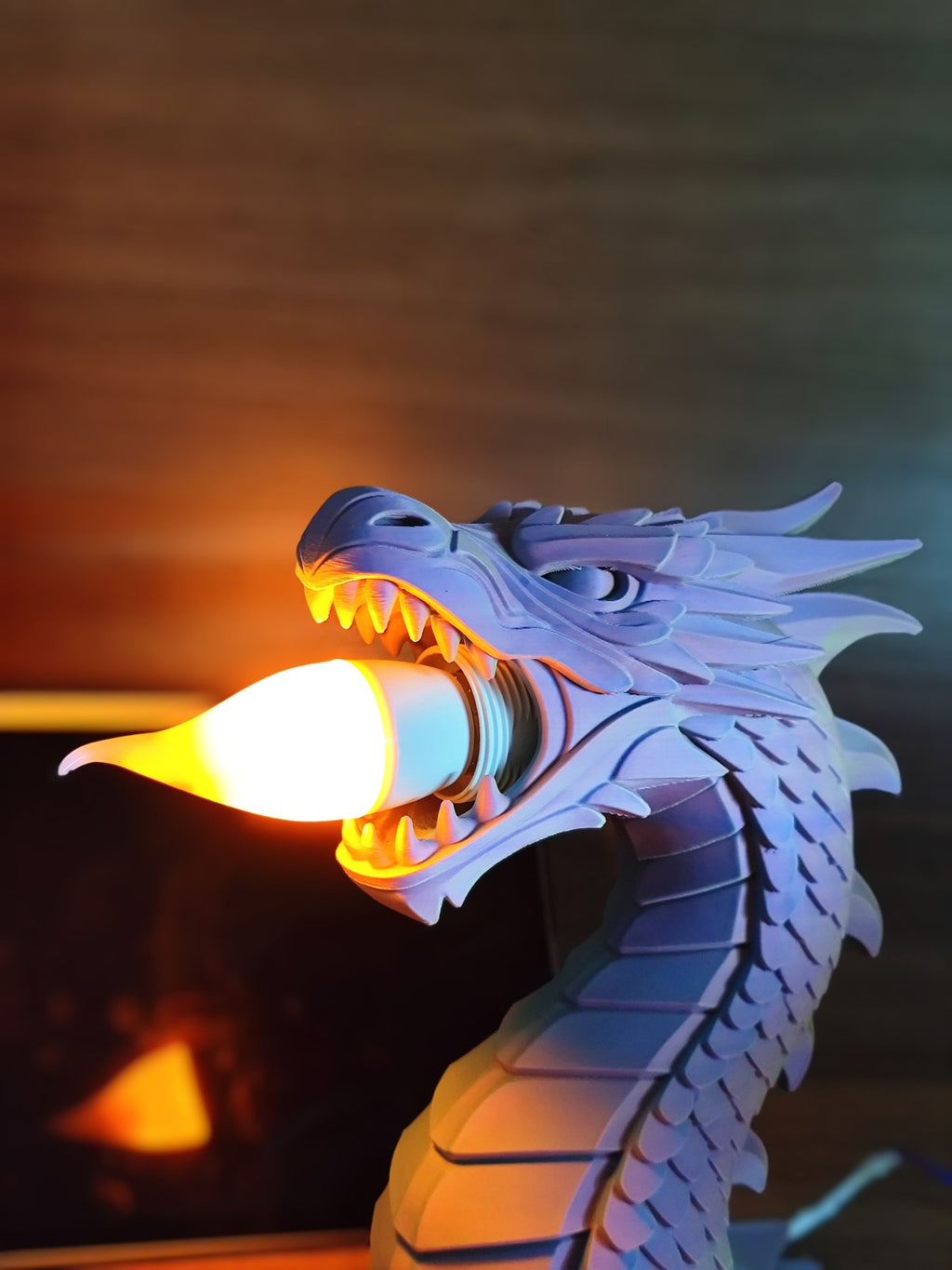 Dragon’s Breath Lamp & Statue – Fire Breathing Fantasy Dragon Light or Gothic De