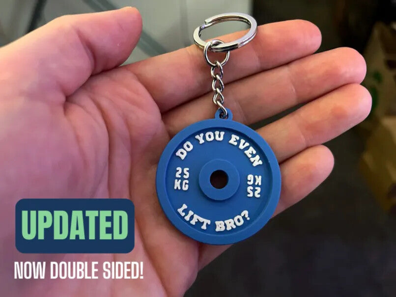 Gym Weight Plate Keychain – Perfect for Fitness Enthusiasts - 3D Printed