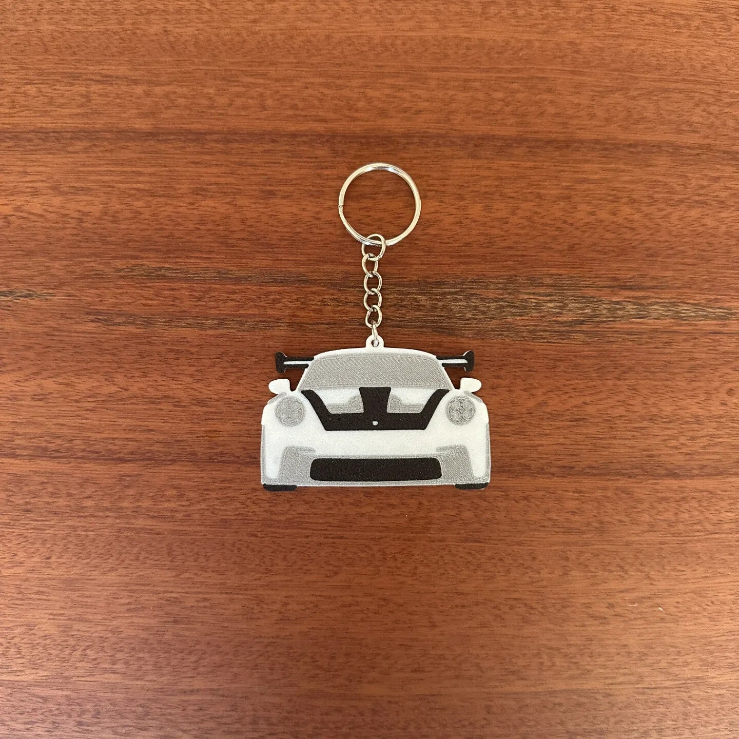 Porsche 911 Model Car Keyring Keychain Front and Back Porsche Keychain