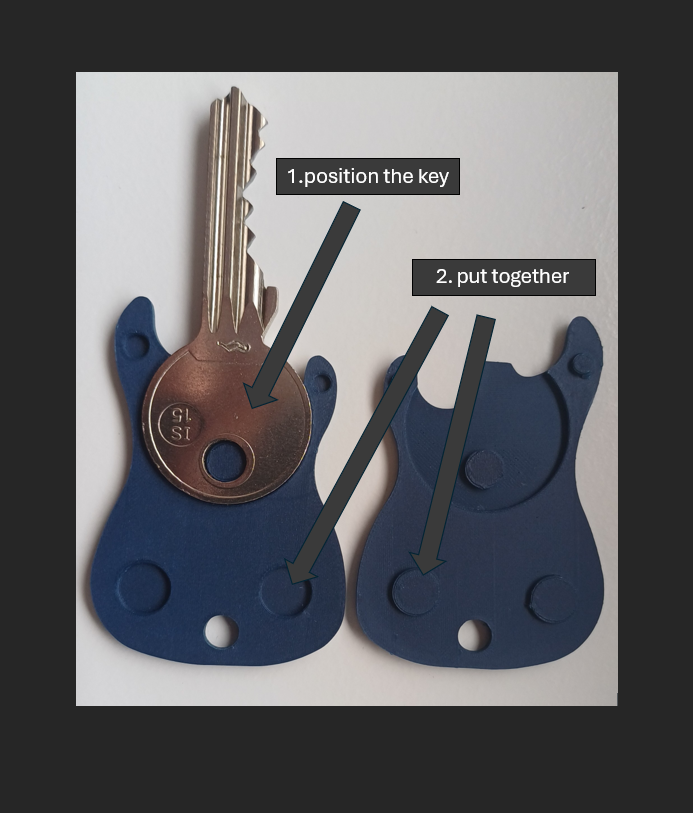 Electric Guitar Key Cover – 3D Printed Custom Keychain for Musicians & Fans