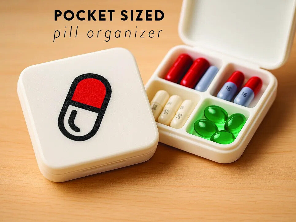 Pill Container Pocker Sized - 3D Printed In The UK