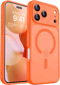 iPhone 17 Pro Max Phone Case 6.9 Inch with Magsafe Compatibility - [Translucent Matte] Shockproof Protective Phone Case, Orange