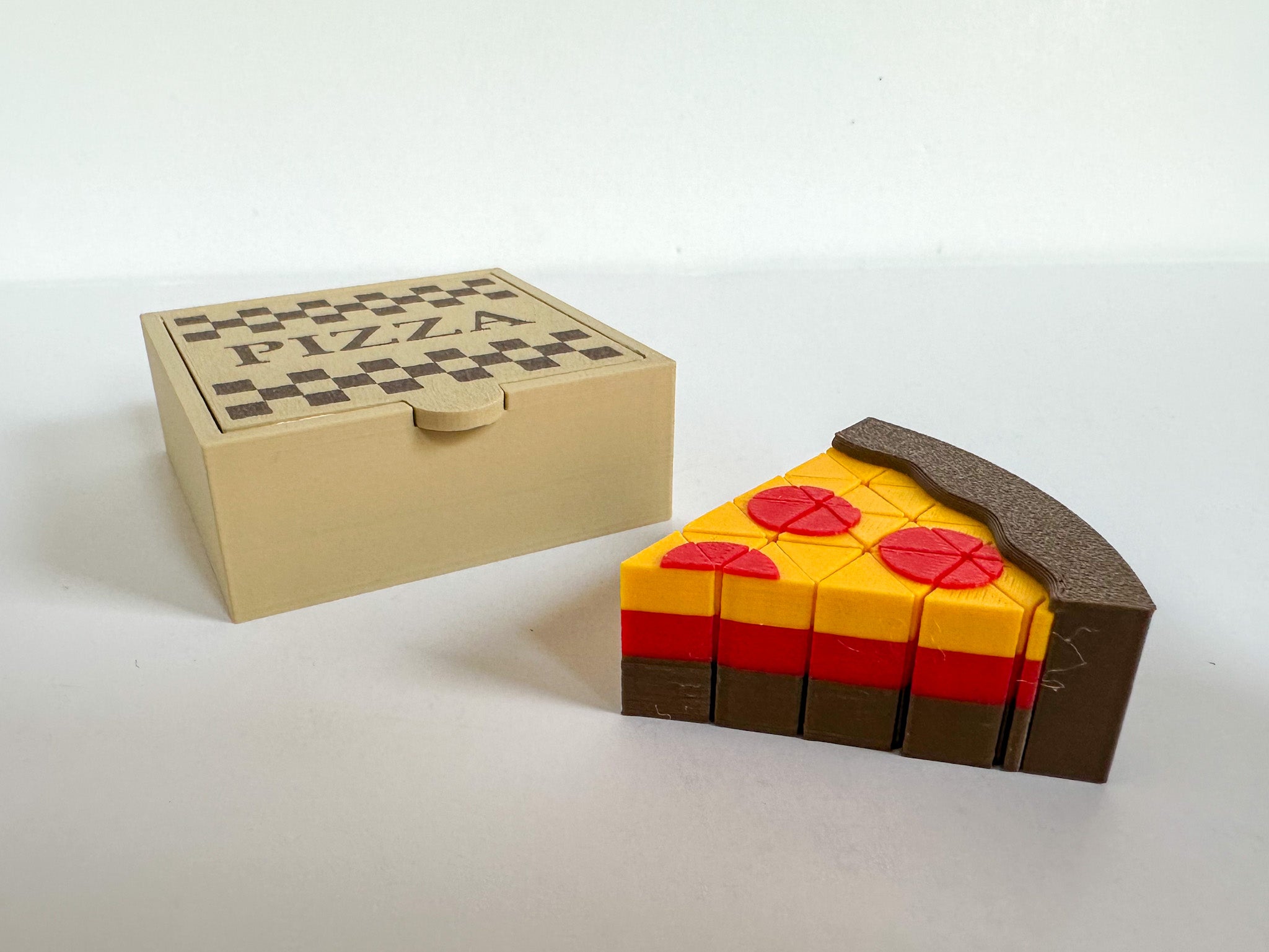 Mini Pixel Pizza Slice Fidgets Toy - With Pizza Box