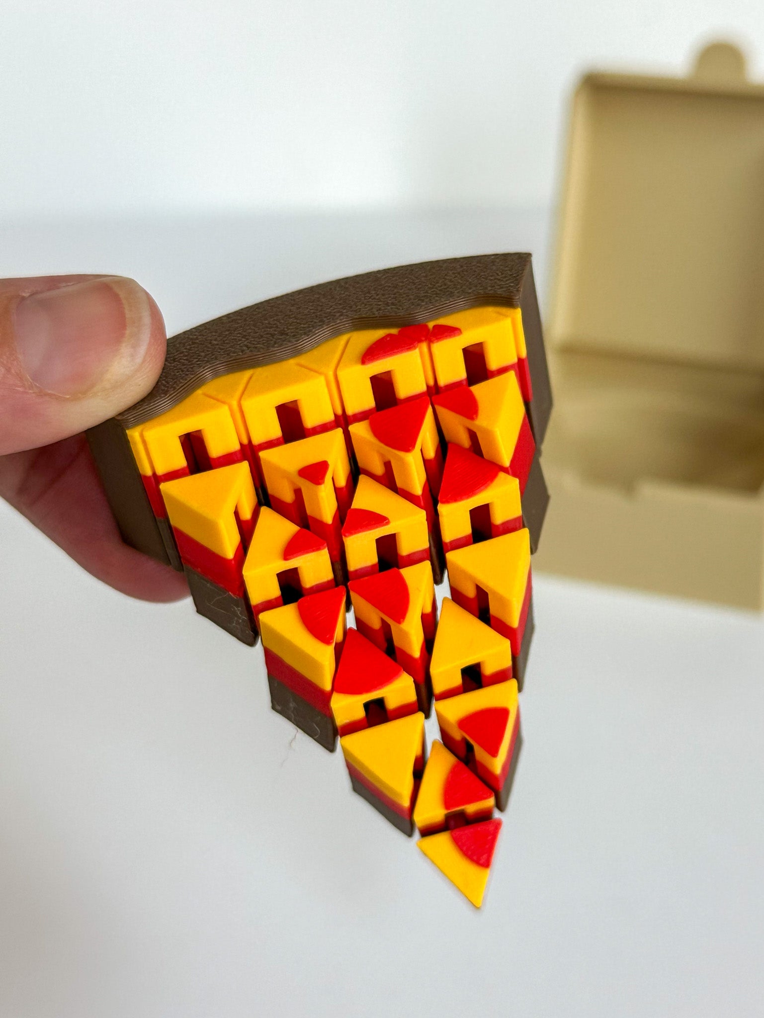 Mini Pixel Pizza Slice Fidgets Toy - With Pizza Box