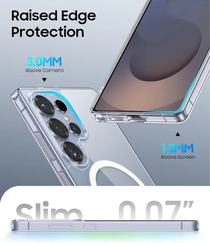 Samsung Galaxy S25 Ultra Phone Case Clear with MagSafe Shockproof Anti-Yellowing