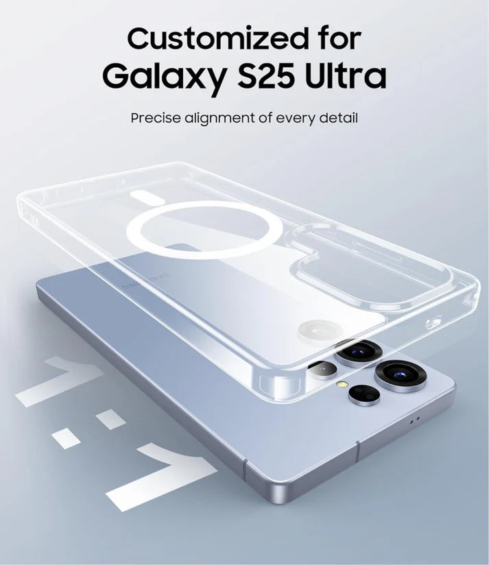 Samsung Galaxy S25 Ultra Phone Case Clear with MagSafe Shockproof Anti-Yellowing