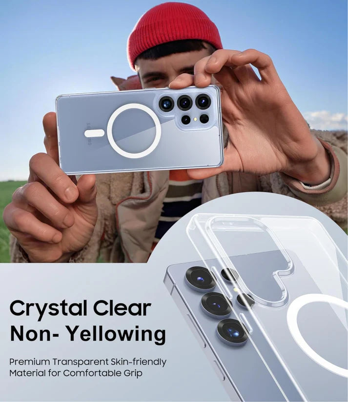 Samsung Galaxy S25 Ultra Phone Case Clear with MagSafe Shockproof Anti-Yellowing