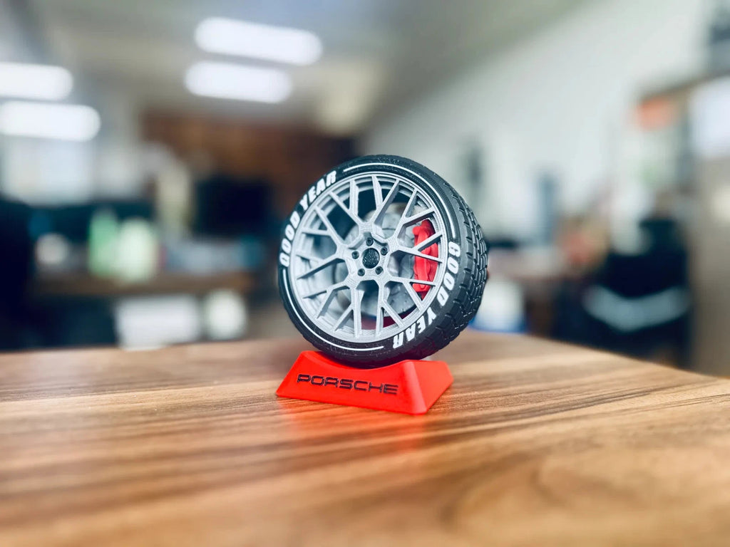 Porsche Wheel Desktop Ornament – Car Enthusiast Gift – Motorsport Desk Decor – UK Made